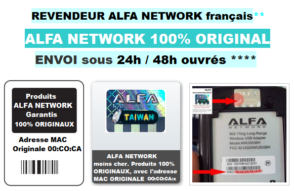 Alfa Network Awus036h Carte Usb Wifi 1000Mw