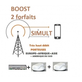 kit ProBOOSTEUR©  Routeur 4G porteuse Europe étendue , 4g+ BOOST 2 FORFAITS SIMULT avec double antenne Aera Spéciale Van / fourg