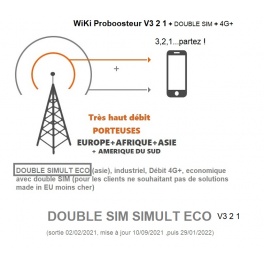 ProBoosteur WiKi V3 2 1 + double sim eco (qualité en dessous) 4G+ compatible BOX TV Android et Tracker GPS L'unique