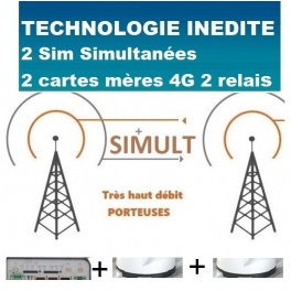 kit ProBOOSTEUR©  Routeur 4G porteuse Europe étendue , 4g+ BOOST 2 FORFAITS SIMULT avec double antenne Aera eco Spéciale Van 