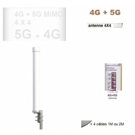 Antenne Omni Maison Véhicule Marine Multibande double polarité GSM/3G/4G/5G/WiFi  OMNI Double Sma haut de gammee , de 1 à 10m (s