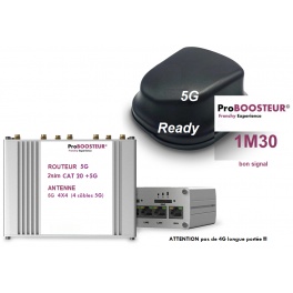kit Proboosteur 5g routeur Zones Internationales (1/2/3/4) 4G+5G longue portée,  CAT-5G +LTE  2 SIM, antenne  rabaissée