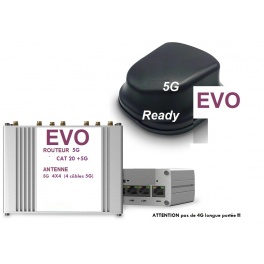 kit Antenne Internet 5G Alden evo Inet hybride CAT-5G  1 SIM fabriqué en Europe et antenne requin noire rabaissée technologie  5