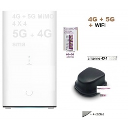 kit ProBOOSTEUR© 4G+5G antennas (rare) Europe 1 SIM (eco) CAT 19 (antennes extérieures 4G + 5G  4X4 mimo aerian eco 3M 