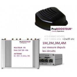 kit Proboosteur 5g routeur PRO Durable CAT-5G  2 SIM fabriqué en Europe et antenne requin Aerian PRO dès 1M