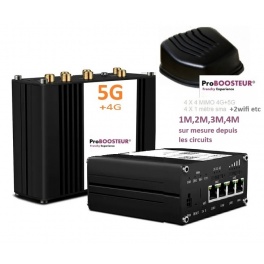 kit Proboosteur 5g routeur (noir) PRO Durable CAT-5G  2 SIM fabriqué en Europe et antenne requin Aerian PRO dès 1M
