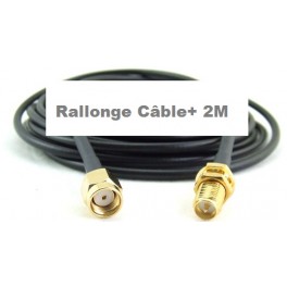 + 2 M Câble Rallonge type Très Faibles Pertes blindé h155