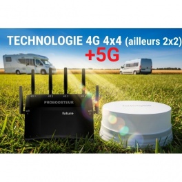Kit Proboosteur 5G+4G Future 2 SIM 4G CAT20 antenne Platinium 4X4 rabaiss&eacute;e, technologie 4 fr&eacute;quences ext&eacute;rieures 2026