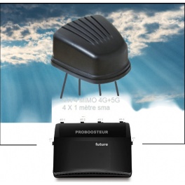 Kit 2026 Proboosteur 4G Future 2 SIM 4G CAT16+ antenne requin noire 4X4 rabaiss&eacute;e, technologie 4 fr&eacute;quences ext., 1,5M&egrave;tres