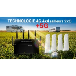 Kit Proboosteur 5G+4G Future 2 SIM 4G CAT20,  4 antennes requins pro amovibles ou fixes (R&eacute;sultat Power)