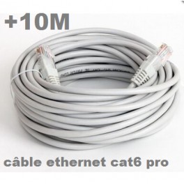 + 10 M Câble ethernet extérieur (10 mètres) Cat. 6 FTP 