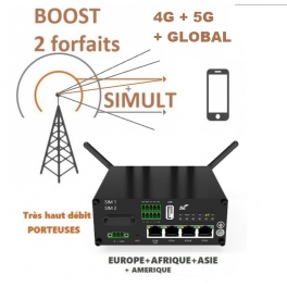 kit ProBOOSTEUR©  3G/4G/4G+/4G++/ + 5G  GLOBAL 2 SIM  CAT 20  inclus antenne et câbles