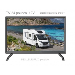 TV Télévision HD 24" 24M5+ 12Volts  (12V),  la TV véhicule à prix imbattable