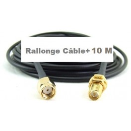 + 10 M Câble Rallonge type Très faibles Pertes blindé h155